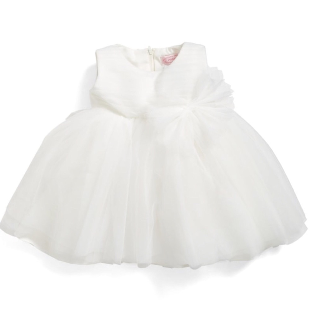 Popatu White Elegant Tulle Dress